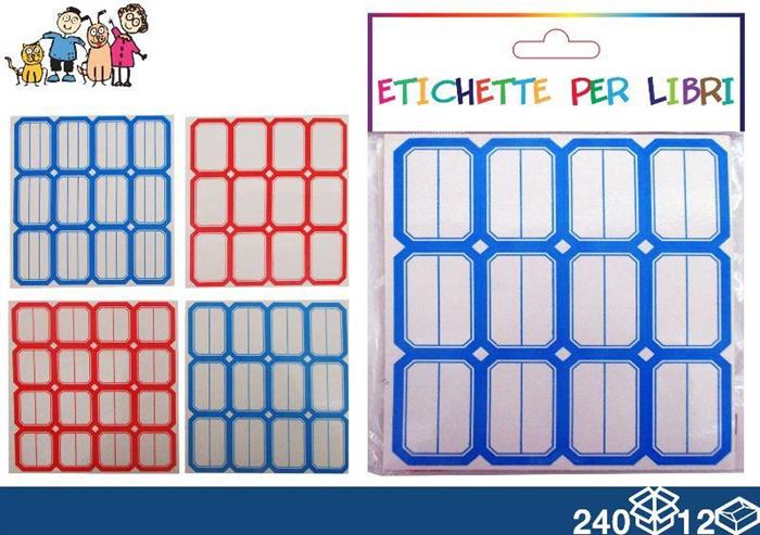 ETICHETTE PER LIBRI 10FOGLI 240/120/12