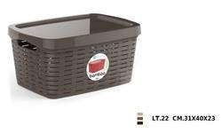 CESTA RETTANGOLARE C/COPERCHIO MEDIA BAMBOO