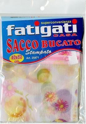 SACCO BUCATO STAMPATO 40X50