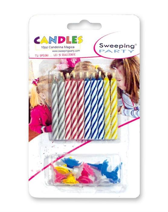 CANDELINE MAGICHE MULTICOLOR 10PZ