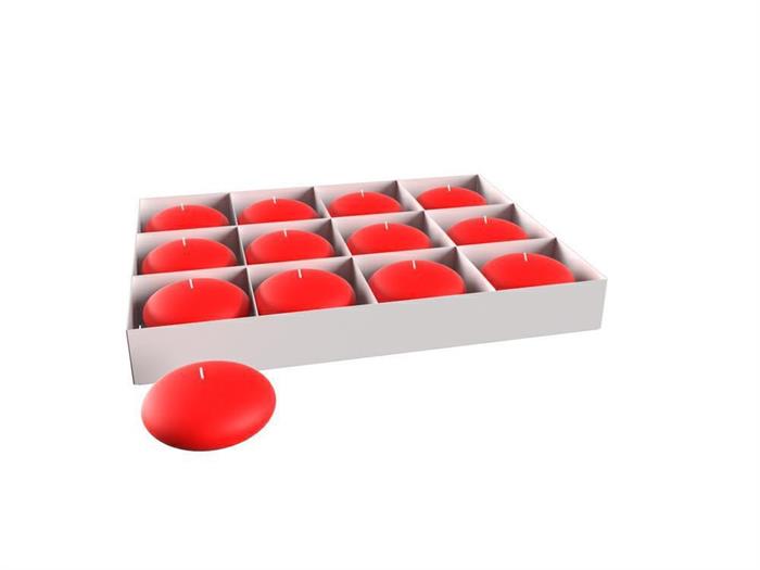 CANDELA GALLEGGIANTE Ø04,8 H 3,4 ROSSO OPACO