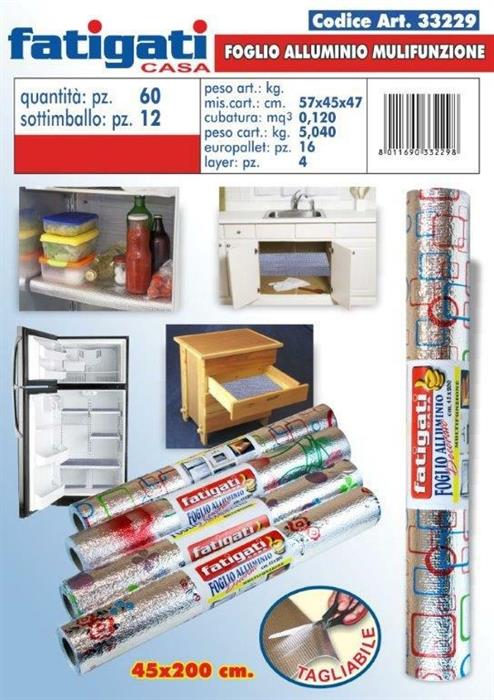 ROTOLO ALLUMINIO DECORATO