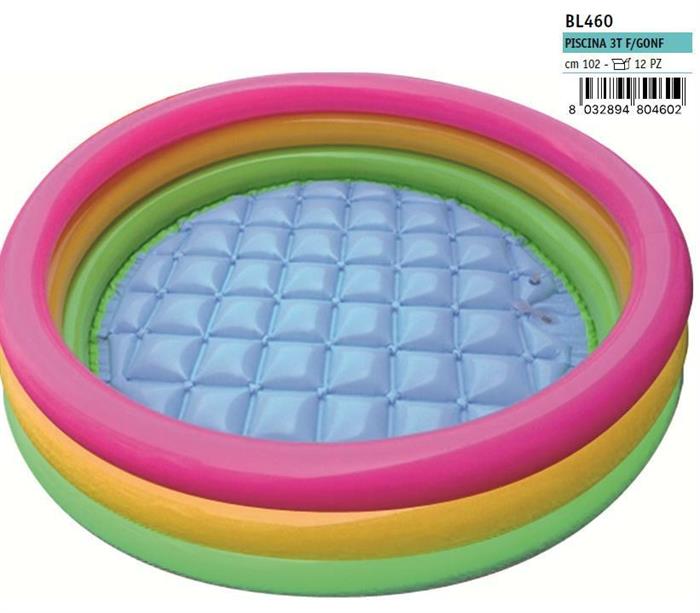 PISCINA CM.102 3 ANELLI MULTICOLOR