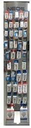 ESPOSITORE VUOTO DIM.40x40X200H C/25 GANCI MET.