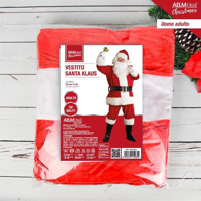 VESTITO UOMO SANTA KLAUS LUSSO