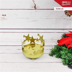 TEALIGHT STELLE CM.7X7X5 GOLD