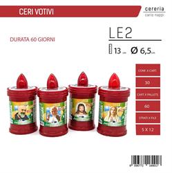 LUMINI VOTIVI ELETRICO IN PLASTICA 60GG 6.5X11