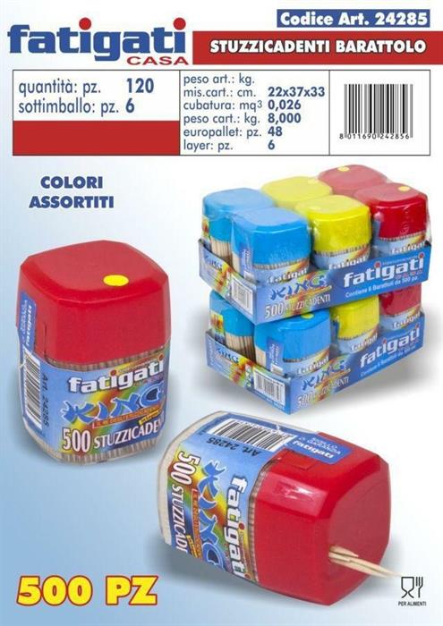 STUZZICADENTI BARATTOLO 500 PZ