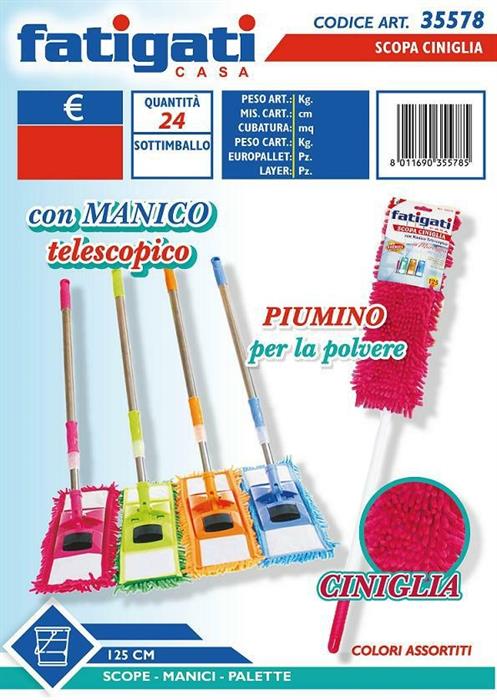 SCOPA CINIGLIA C/MANICO TELESCOPICO