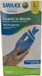 GUANTI NITRILE SENZA POLVERE 100PZ BLU MIS.XL