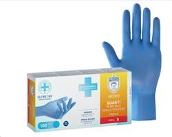 GUANTI NITRILE SENZA POLVERE 100PZ BLU MIS.S DR.PROTEC