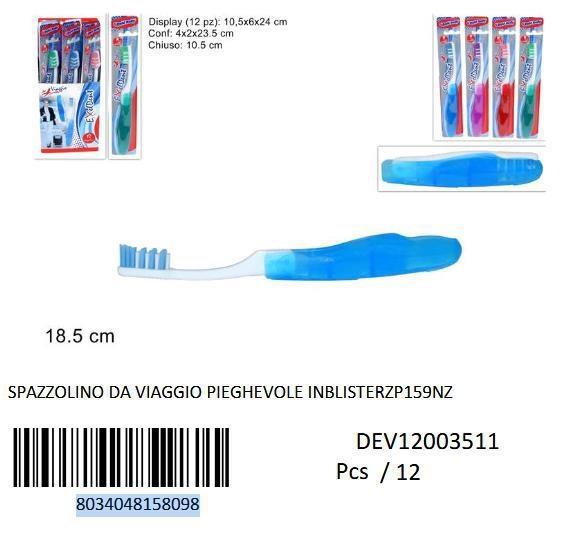 DENTI SPAZZOLINO DA VIAGGIO PIEGHEVOLE