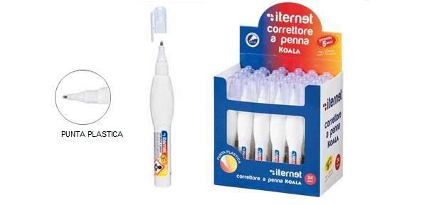 CORRETTORE A PENNA 7ML PUNTA IN PLASTICA KOALA CF.12PZ