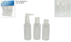 BOTTIGLIE 80ML PVC DA VIAGGIO SET 3PZ DA 80ML