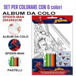 ALBUM DA COLORARE +COLORI 20X29 SPIDERMAN