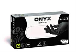 GUANTI NITRILE 100PZ NERI MIS.L ONYX