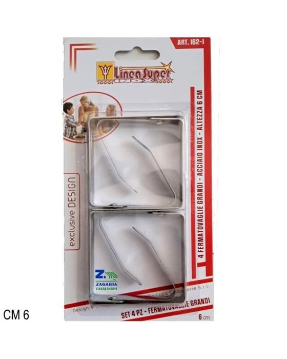 GANCIO FERMATOVAGLIA BL.4PZ ACCIAIO