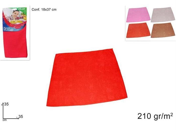 PANNO MICROFIBRA 35X35 COLORI TENUI