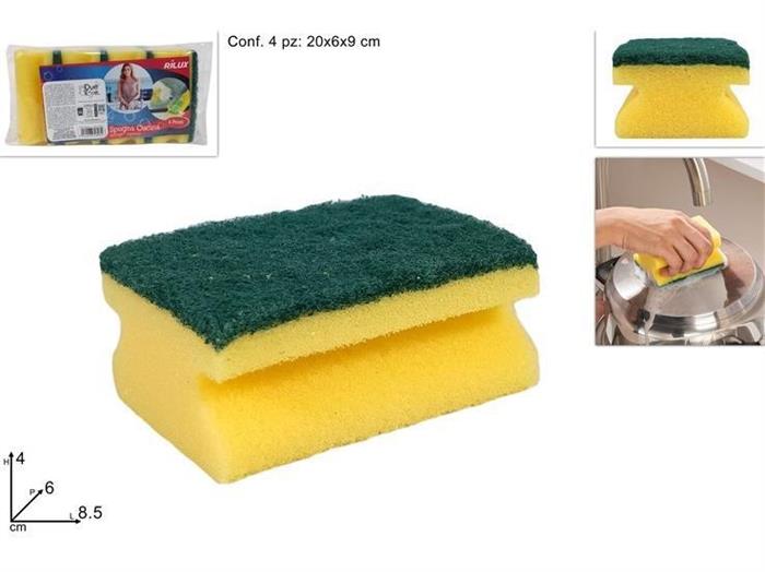 SPUGNA SALVAMANI PIATTI 4 PZ