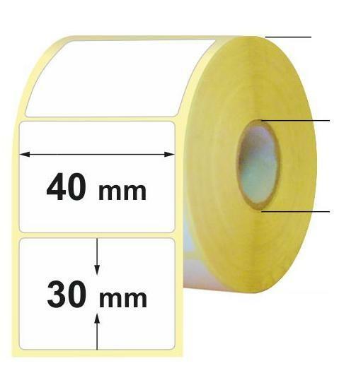 ETICHETTE 40X30 AN.40 DA 1500ET.BIANCHE T.AD.TOP