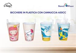 BICCHIERE DECORATO C/CANNUCCIA ASS.