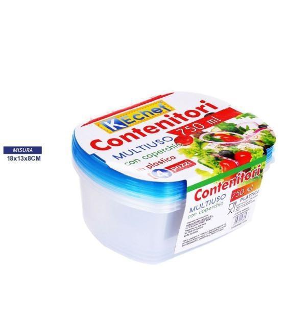 CONTENITORI OVALI 750ML 4PZ