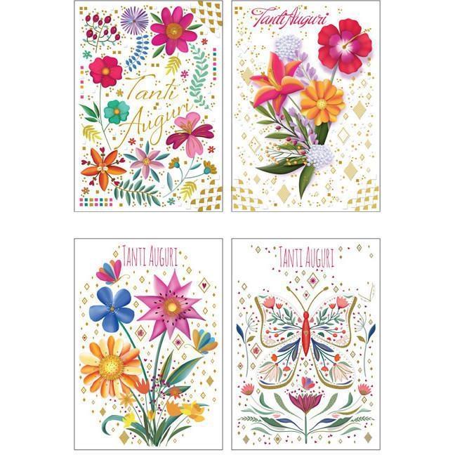 BIGLIETTI AUGURI FIORI