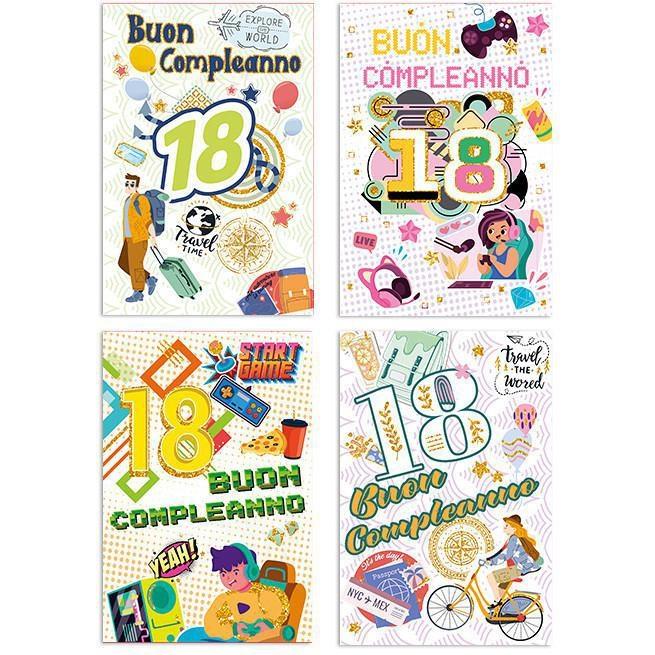 BIGLIETTI AUGURALI 18 ANNI