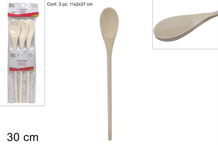 CUCCHIAIO LEGNO SET.3PZ