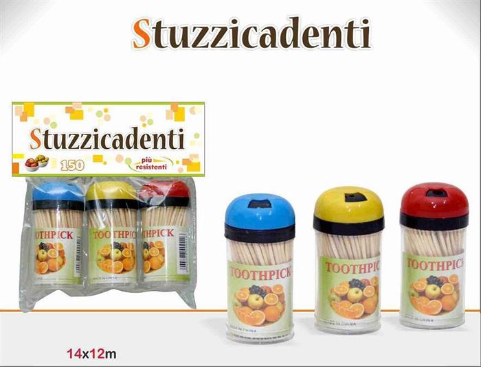 STUZZICADENTI BARATTOLO SET 3 PZ 450PZ